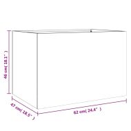 Кашпа, антрацит, 62x47x46 см, стомана