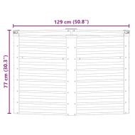 Градинска висока леха кафява 129x129x77 см поцинкована стомана