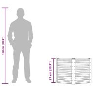 Градинска висока леха кафява 129x129x77 см поцинкована стомана
