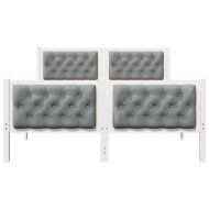 Рамка за легло Светлосиво 140 x 190 cm Солидно борово дърво