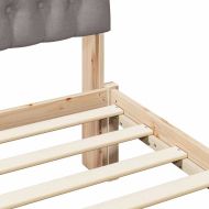 Леглова рамка с тапицирана гръбна част Кафяво 180 x 200 cm