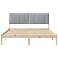 Рамка за легло Кафяво 150 x 200 cm Солидно борово дърво