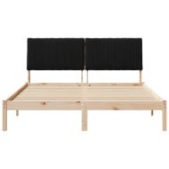 Рамка за легло Кафяво 150 x 200 cm Солидно борово дърво