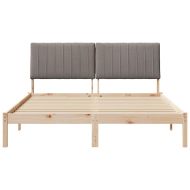 Рамка за легло Кафяво 150 x 200 cm Солидно борово дърво