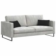 Диван възглавници 2 pcs Черно 50 x 30 cm текстил