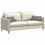 Диван възглавници 2 pcs Таупе 50 x 30 cm текстил