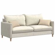 Диван възглавници 2 pcs Крем 50 x 30 cm текстил