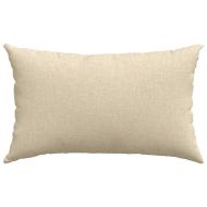Диван възглавници 2 pcs Крем 50 x 30 cm текстил