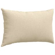 Диван възглавници 2 pcs Крем 50 x 30 cm текстил
