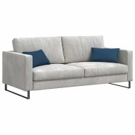Диван възглавници 2 pcs Синьо 50 x 30 cm текстил