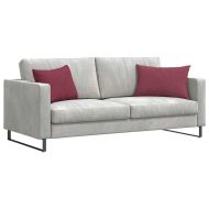 Диван възглавници 2 pcs текстил Виненочервен 60 x 40 cm