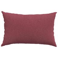 Диван възглавници 2 pcs текстил Виненочервен 60 x 40 cm