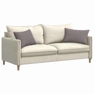 Диван възглавници 2 pcs Таупе 60 x 40 cm текстил