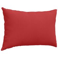 Диван възглавници 2 pcs Червено 60 x 40 cm текстил