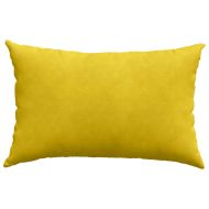 Диван възглавници 2 pcs Жълто 60 x 40 cm Кордюрова тъкан