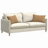 Диван възглавници 2 pcs Кафяво 60 x 40 cm Кордюрова тъкан