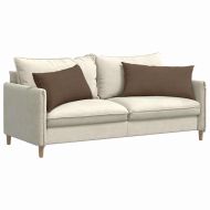 Диван възглавници 2 pcs Кафяво 80 x 40 cm текстил