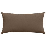 Диван възглавници 2 pcs Кафяво 80 x 40 cm текстил