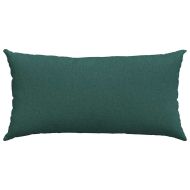 Диван възглавници 2 pcs Тъмен зелен 80 x 40 cm текстил