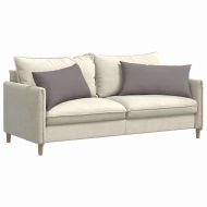 Диван възглавници 2 pcs Таупе 80 x 40 cm текстил
