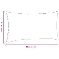 Диван възглавници 2 pcs Крем 80 x 40 cm текстил