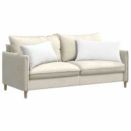 Диван възглавници 2 pcs Бяло 80 x 40 cm текстил