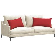 Диван възглавници 2 pcs Червено 80 x 40 cm текстил