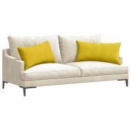 Диван възглавници 2 pcs Жълто 80 x 40 cm Кордюрова тъкан