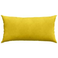 Диван възглавници 2 pcs Жълто 80 x 40 cm Кордюрова тъкан