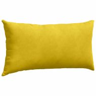 Диван възглавници 2 pcs Жълто 80 x 40 cm Кордюрова тъкан