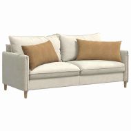 Диван възглавници 2 pcs Кафяво 80 x 40 cm Кордюрова тъкан