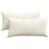 Диван възглавници 2 pcs Крем 80 x 40 cm Кордюрова тъкан