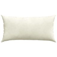 Диван възглавници 2 pcs Крем 80 x 40 cm Кордюрова тъкан