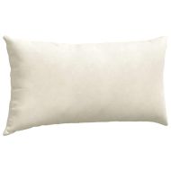 Диван възглавници 2 pcs Крем 80 x 40 cm Кордюрова тъкан