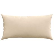 Диван възглавници 2 pcs Крем 80 x 40 cm текстил