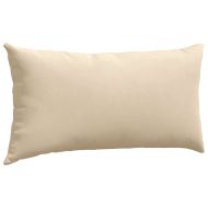 Диван възглавници 2 pcs Крем 80 x 40 cm текстил