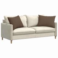 Диван възглавници 2 pcs Кафяво 70 x 50 cm текстил