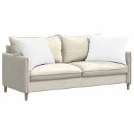 Диван възглавници 2 pcs Бяло 70 x 50 cm текстил
