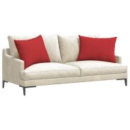 Диван възглавници 2 pcs Червено 70 x 50 cm текстил