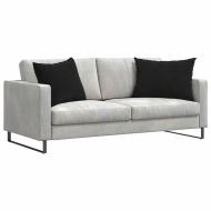 Диван възглавници 2 pcs Черно 70 x 50 cm Кордюрова тъкан