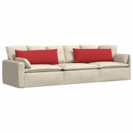 Диван възглавници 2 pcs Червено 120 x 40 cm текстил