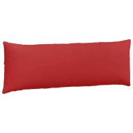 Диван възглавници 2 pcs Червено 120 x 40 cm текстил