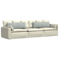Диван възглавници 2 pcs Светлосиво 120 x 40 cm Кордюрова тъкан