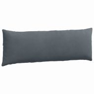 Диван възглавници 2 pcs Тъмен сив 120 x 40 cm Кордюрова тъкан