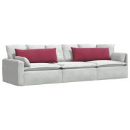 Диван възглавници 2 pcs Виненочервен 120 x 40 cm