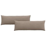 Диван възглавници 2 pcs Таупе 120 x 40 cm текстил