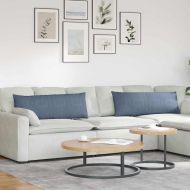 Диван възглавници 2 pcs Синьо 120 x 40 cm Кордюрова тъкан