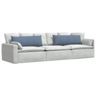 Диван възглавници 2 pcs Синьо 120 x 40 cm Кордюрова тъкан