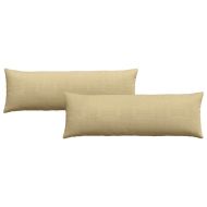Диван възглавници 2 pcs Сивозелен 120 x 40 cm Кордюрова тъкан