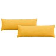 Диван възглавници 2 pcs Светло жълто 120 x 40 cm
